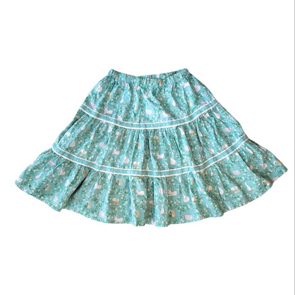 Boden Girls Kids Midi Tiered Skirt Spring Bunnies 6-7Y - Picture 3 of 5